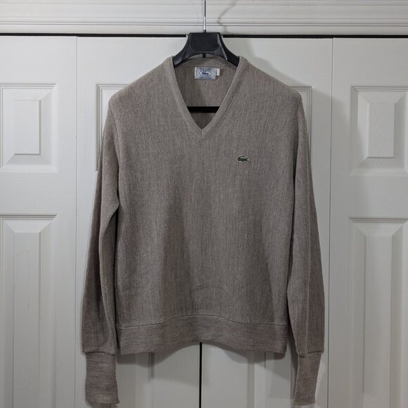 Izod Lacoste Other - Vintage Lacoste Izod Beige V-Neck Sweater - Size M